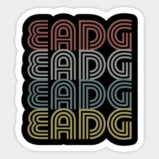 Bass Player Gift - EADG 4 String Bass Guitar Retro Sticker